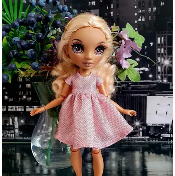 Panenka LOVEDOLLS Rainbow High Růžové midi šaty