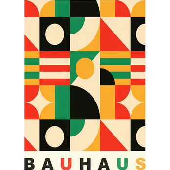 Plakát Plakát, Obraz - Original Bauhaus (No.4) in Red & Green