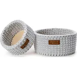 T-TOMI Háčkovaný košík 20 Grey