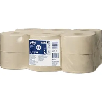 Toaletní papír Tork Papír toaletní Premium 2-vrstvý mini Jumbo natural T2, recykl, 2vrstvy, 1x12rolí