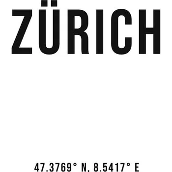 Plakát Plakát, Obraz - Zürich simple coordinates, Finlay & Noa