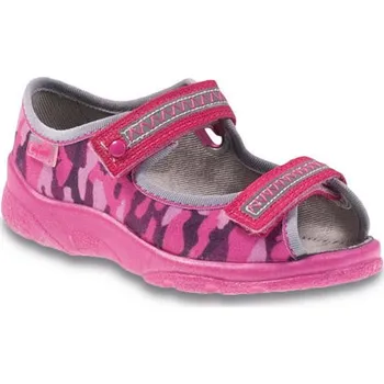 Dívčí bačkory Dívčí sandálky BEFADO MAX 969X120 - růžový maskáč Velikost: 26