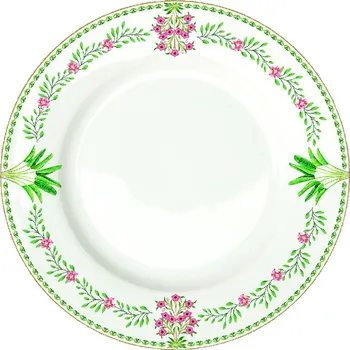 Talíř Easy Life, Itálie Easy Life - Porcelánový jídelní talíř Botanic Chic - 26,5 cm Barva: jako na obrázku