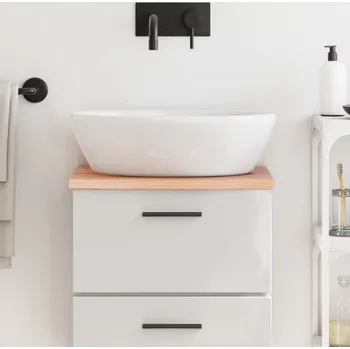 vidaXL Koupelnová deska 40x30x2 cm ošetřený masiv [3155993] Barva: světle hnědá