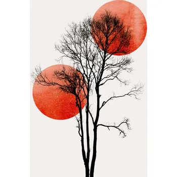 Plakát Plakát, Obraz - Sun and Moon hiding, Kubistika