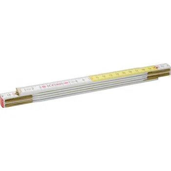 metr Skládací metr, dřevěný, s kováním, 1 m, Metrie