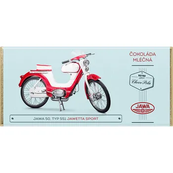 Cukrovinka CHOCO POLA - JAWA 50, typ 551 Jawetta Sport - mléčná čokoláda 100g