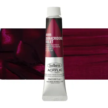 Vodová barva Akrylová barva Holbein Heavy Body - Quinacridone Violet Balení: 20 ml