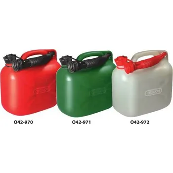 Kanystr Kanystr na palivo s hrdlem, bílý, 5 l, Oregon (42-972) (Oregon kanystr na benzín a olej, objem 5 litrů, nalévací hrdlo)