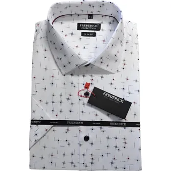 Pánská košile Pánská košile s krátkým rukávem - střih SLIM - vzor F806 - 46