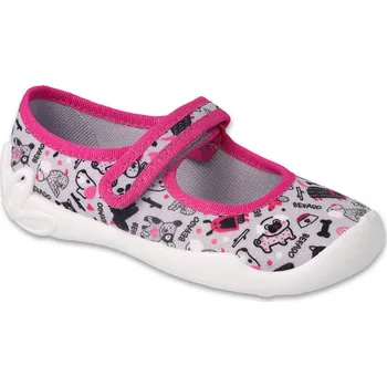 Dívčí bačkory Dívčí balerínky BEFADO BLANCA 114Y521 - pejsci Velikost: 33