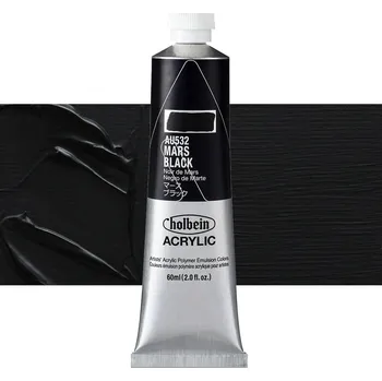 Vodová barva Akrylová barva Holbein Heavy Body - Mars Black Balení: 60 ml