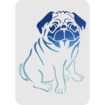 Šablona, PES - MOPSÍK, 29,7X21 cm, 1 kus