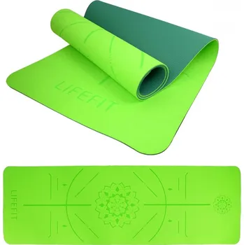 podložka na cvičení Podložka LIFEFIT® YOGA MAT RELAX DUO, 183x58x0,6cm, zelená