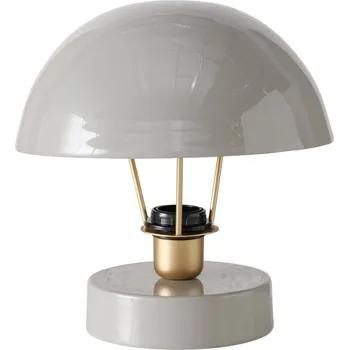 Lampička Boltze Home Kovová stolní lampa Clover, šedivé stínítko, O 25 cm