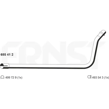 Auto-moto Výfuková trubka ERNST 685412