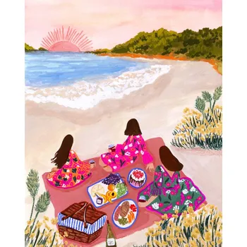 Plakát Plakát, Obraz - Beach Picnic, Sarah Gesek
