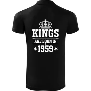 Pánská košile Kings are born in 1959 - Polokošile Victory sportovní (dresovina) - XL ( Černá )