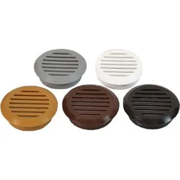 TS Větrací plastová mřížka kulatá 50mm - vzdušník, šedá