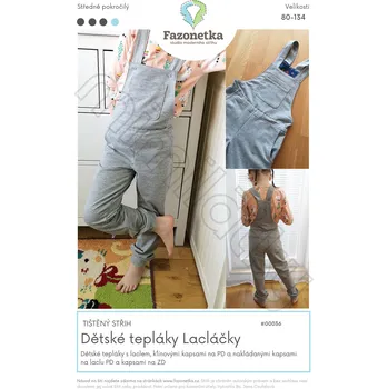Nit Tištěný střih Dětské tepláky Lacláčky | 80 - 134