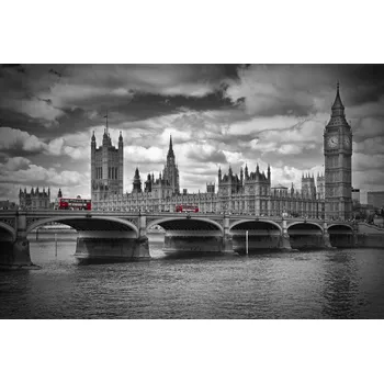 Plakát Plakát, Obraz - LONDON Westminster Bridge & Red Buses, Melanie Viola