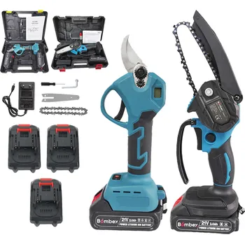 Motorová pila AKU Ruční pilka + AKU nůžky + 3x Náhradní baterie (2 Ah), 03613