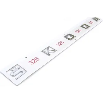 Znak automobilu Škoda Auto Zadní středový nápis ŠKODA pro Škoda Kamiq (od roku 2019>) - originál, chromovaný