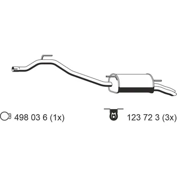 Tlumič výfuku Zadní tlumič výfuku ERNST 176200