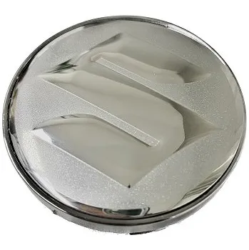 Poklice na kolo Poklička kolo, středová krytka kola stříbrná/chrom SUZUKI 60mm