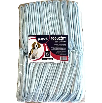 Nappy podložky pro zvířátka 60x60 cm 20 ks