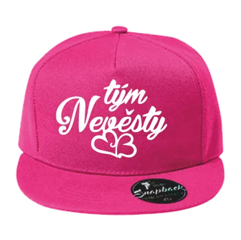 Čepice ON-DESIGN Čepice RAP s potiskem TÝM NEVĚSTY 2 Barva: purpurová