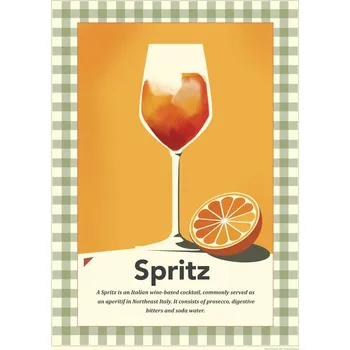 Plakát Plakát, Obraz - Spritz retro print, Dionisis Gemos