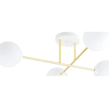 Emibig Magnum stropní světlo 4x10 W bílá-zlatá 1234/4