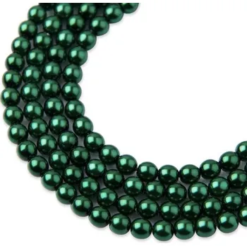 Dětské navlékací korálky Manumi české voskové perle 4 mm Emerald