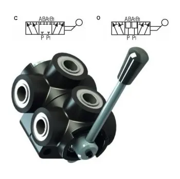 Vysokotlaký čistič Ventil otočný s pákou 6 cestný G3/8 Otevřený střed 60l/min V0920
