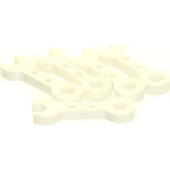 Naše galanterie 3D knoflík klíč bílý