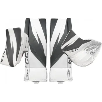 Chránič nohou Brankářský set CCM AXIS XF PRO Senior WHT/GREY Provedení: betony 34"+1", rukavice klasický gard