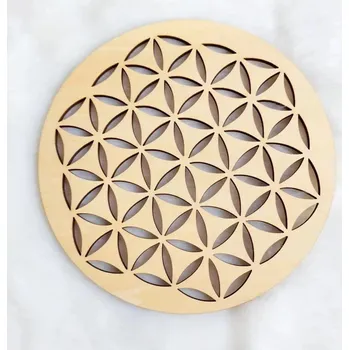 Dřevěný ornament 15 cm - Mandala - Kruhy