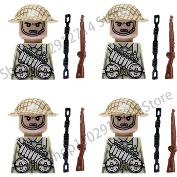 ostatní stavebnice Vojenská stavebnice raketové dělostřelectvo, figurky | styl lego - 067 britská armáda