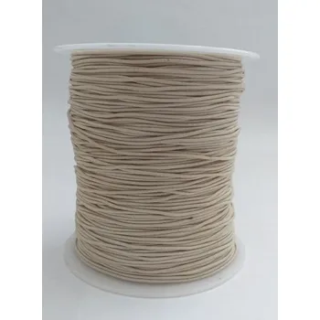 Textilie Guma pruženka kulatá klobouková krémová 1mm - 200m