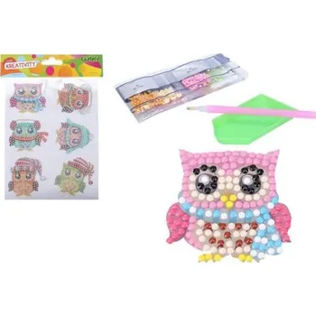 kreativní sada Kreativní set diamond nálepky Sovy