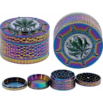 Remo 11470 Drtič tabáku 4x kov+sklo ∅6,5cm