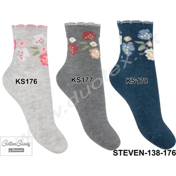 STEVEN Dětské ponožky Steven-138-176 Barva: KS178-modrá, Velikost: 11-13(7-8)