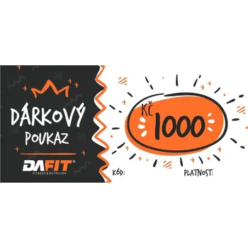 Dárková krabička Dárkový elektronický poukaz Dafit.cz 1000,-