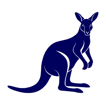 Samolepící dekorace SAMOLEPKA Klokan 005 pravá (23 - tmavě modrá) NA AUTO, NÁLEPKA, FÓLIE, POLEP, TUNING, VLASTNÍ TEXT, TISK, AUTOSAMOLEPKY.cz, POLEPY, OBRÁZEK, LOGO, SAMOLEPKY