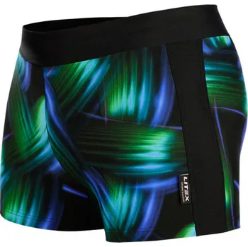 Pánské plavky Litex Pánské plavky antracitové - modré / zelené Velikost: 56, Barva: modrá;zelená