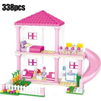 ostatní stavebnice Stavebnice "Dvoupatrová vila se zahradou a přáteli" Varianta: Malý domeček (338 kostiček)