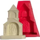 Cesil Silikonová forma Kostel 8 x 10,6 cm