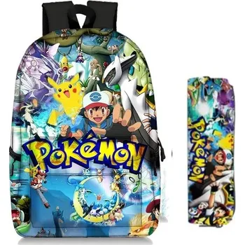 Dětský batoh Pokémon 2-dílný set ŠKOLNÍ BATOH + PENÁL na motivy oblíbených postaviček "Pokémon" Barva: sada 2 ks - 5