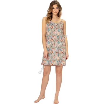 Dámská noční košile LEVEZA (M-Max) Noční košile Laruen1313 Barva: 1-sivaK, Velikost: XL